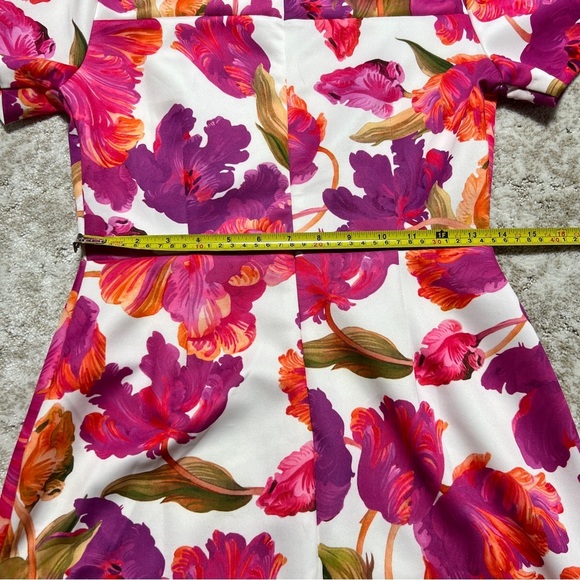 Alexia Almor Floral Print Dress - Pink and Orange Size 4 - Picture 8 of 9